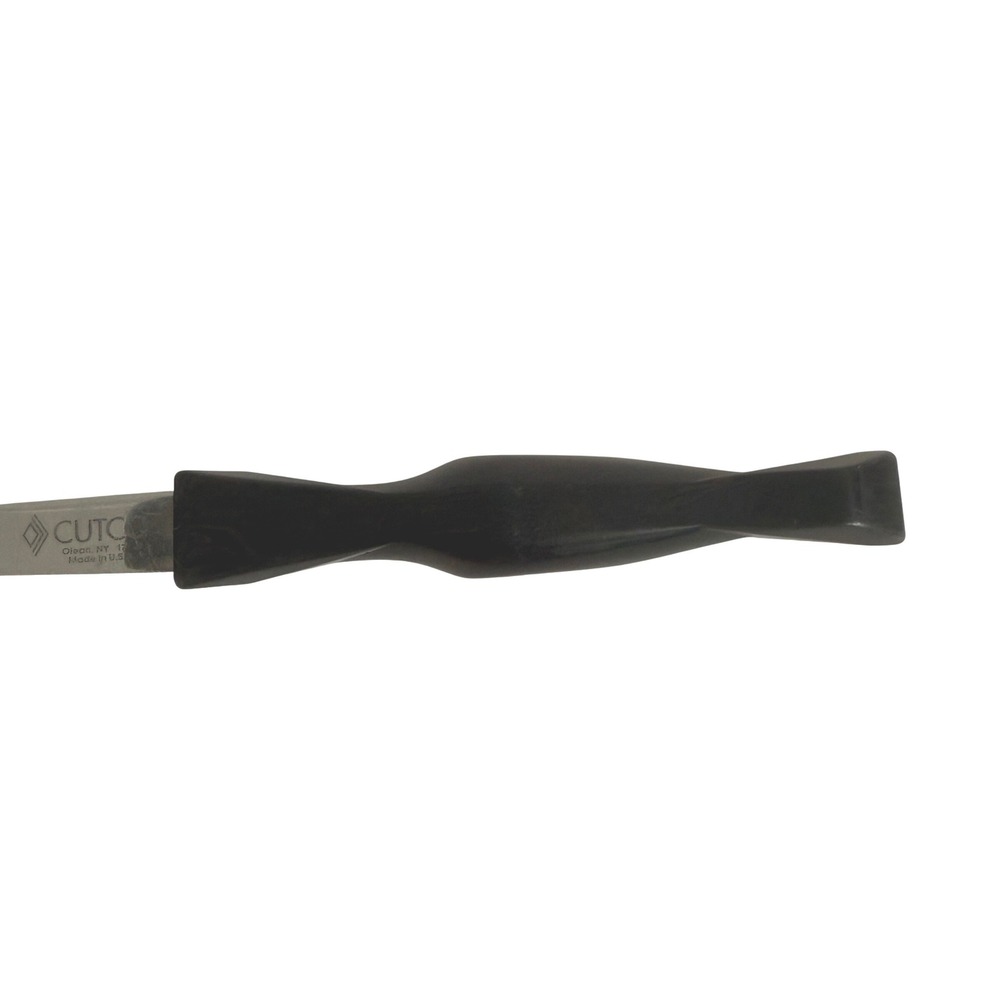 Vintage CUTCO Slotted Serving‎ Spoon Marbled Black Red Handle USA 12.5" - Picture 8 of 11